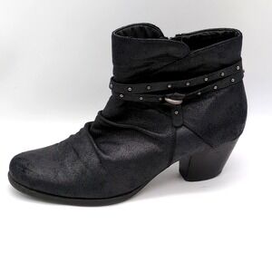 Baretraps Shoes Womens Rainly Black 11 Biker Boots Studded Ankle Side Zip